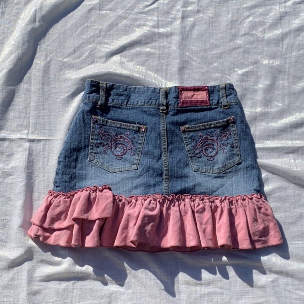 Y2K Denim Mini Skort 💖 👖